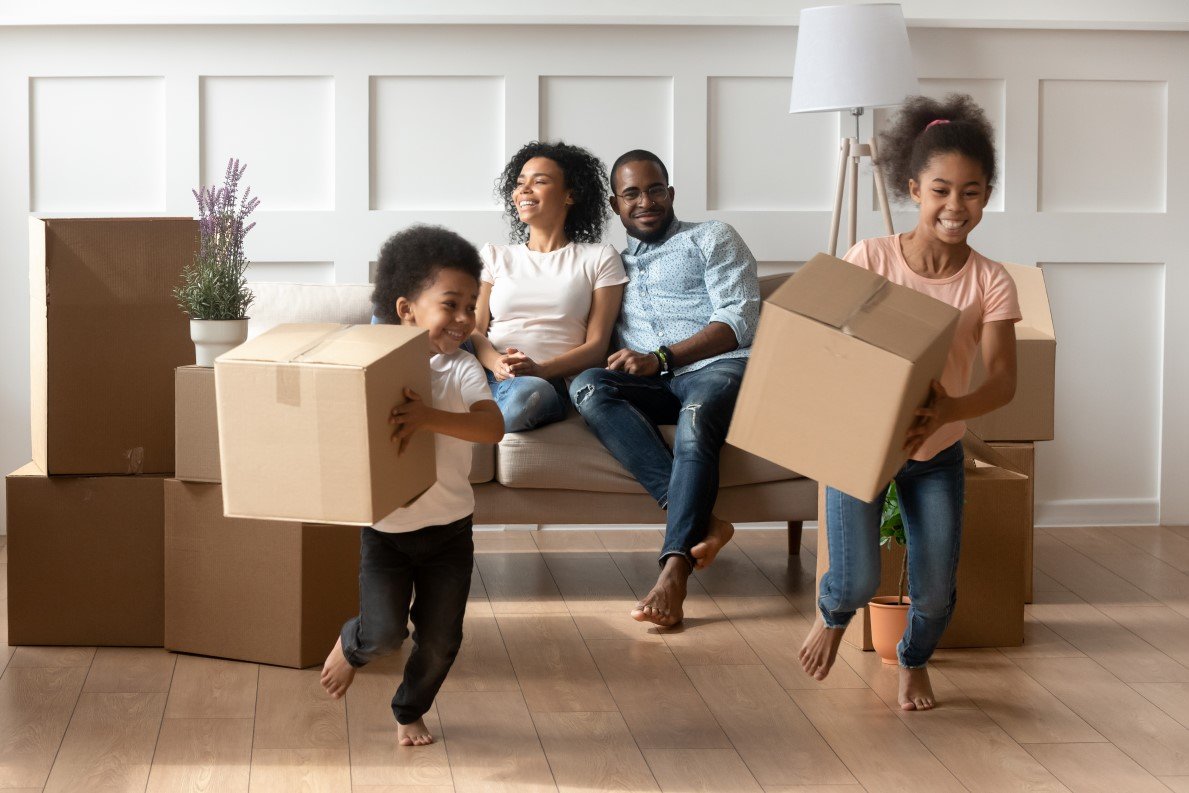 family preparing to move